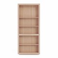 Invisidoor Cherry Flush Mount 36 in. x 80 in. Unfinished Assembled Bookcase Door ID.BC36.CH